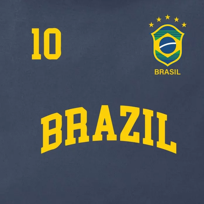 Cool Brazil Soccer Jersey Zip Tote Bag