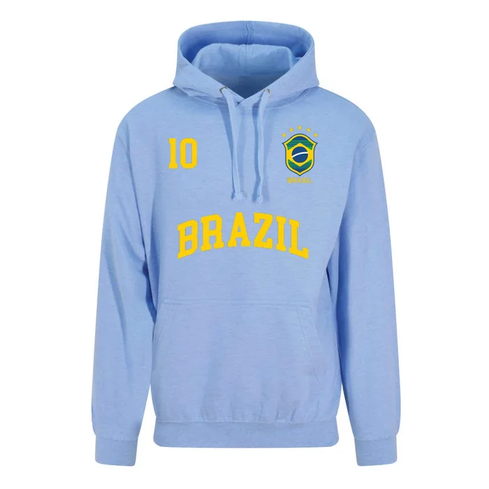 Cool Brazil Soccer Jersey Unisex Surf Hoodie