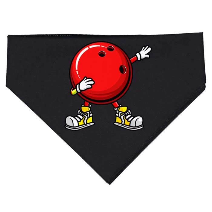 Cool Bowling Spare Strike Bowler Coach Dabbing USA-Made Doggie Bandana