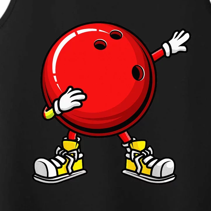 Cool Bowling Spare Strike Bowler Coach Dabbing Performance Tank