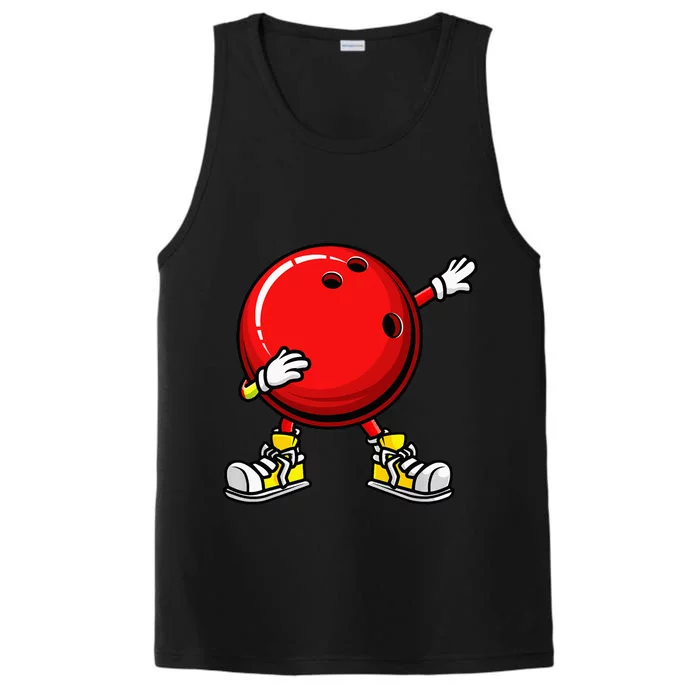 Cool Bowling Spare Strike Bowler Coach Dabbing Performance Tank