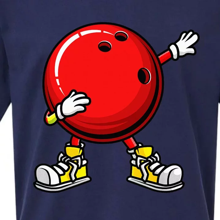 Cool Bowling Spare Strike Bowler Coach Dabbing Sueded Cloud Jersey T-Shirt