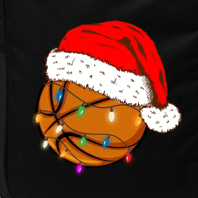 Christmas Basketball Santa Hat Funny Sport Xmas Boy Impact Tech Backpack