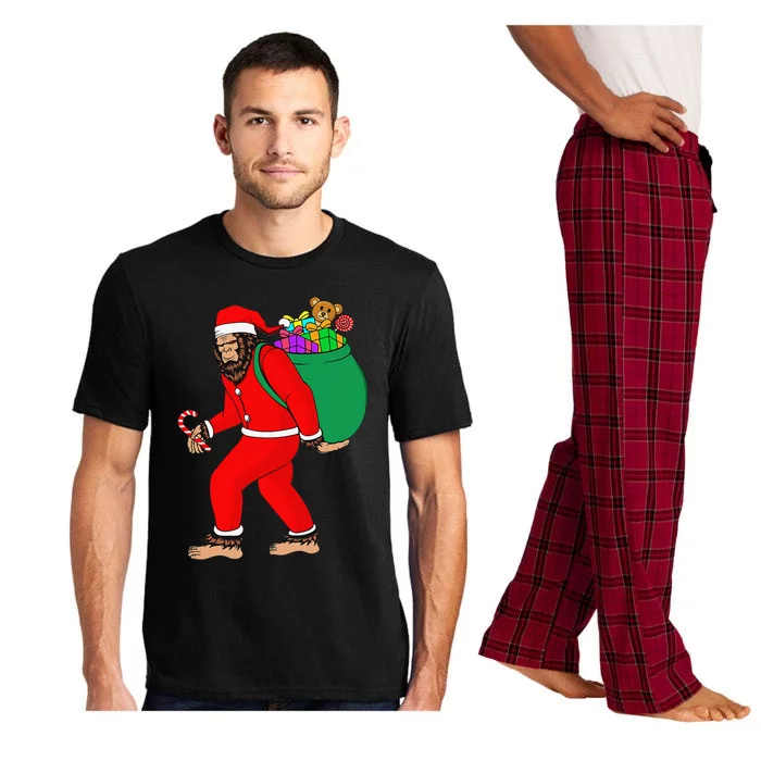 Christmas Bigfoot Santa Sacks Christmas Bag Sasquatch Xmas Pajama Set