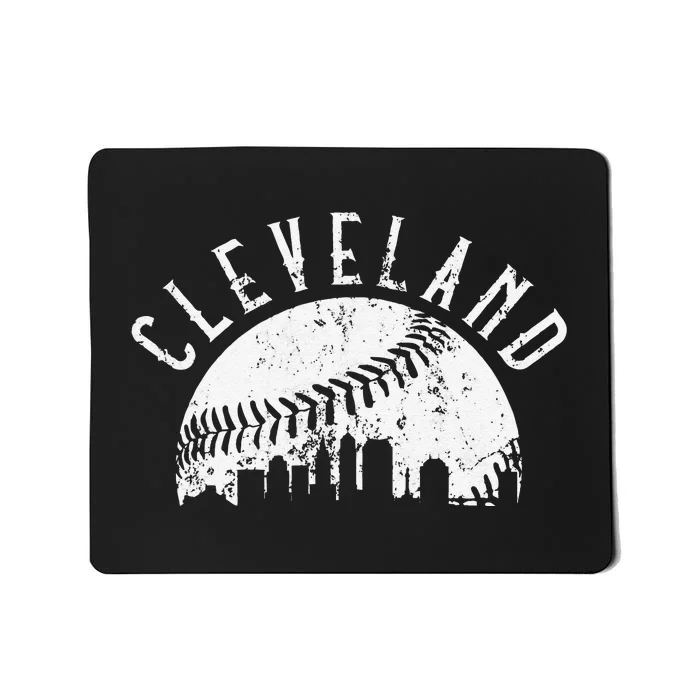 Cleveland Baseball Softball City Ohio Retro Cleveland Mousepad