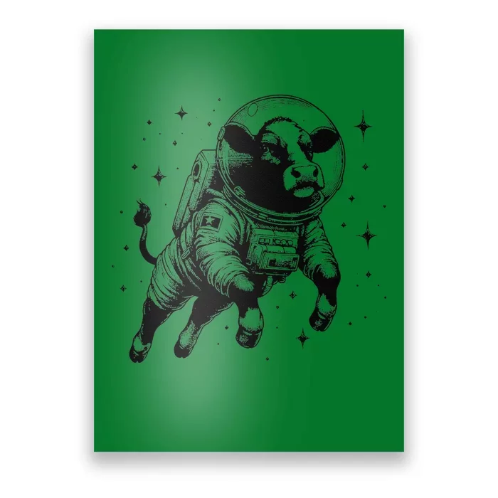 Cow Breeder Space Astronaut Red Angus Cattle Poster