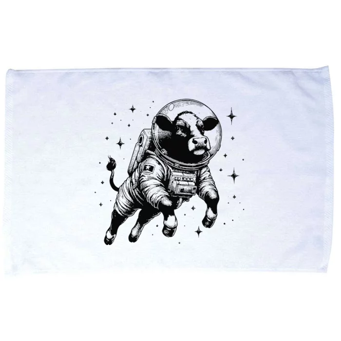 Cow Breeder Space Astronaut Red Angus Cattle Microfiber Hand Towel