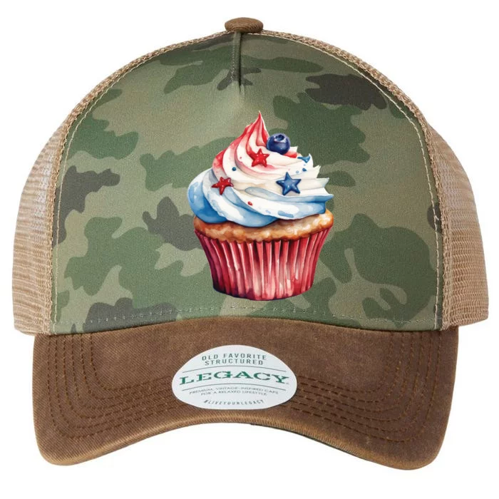 Cupcake Baking Sweet Cupcakes 4th Of July Legacy Tie Dye Trucker Hat