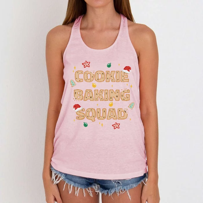 Cookie Baking Squad Sweet Christmas Baking Crew Meme Gift Women's Knotted Racerback Tank