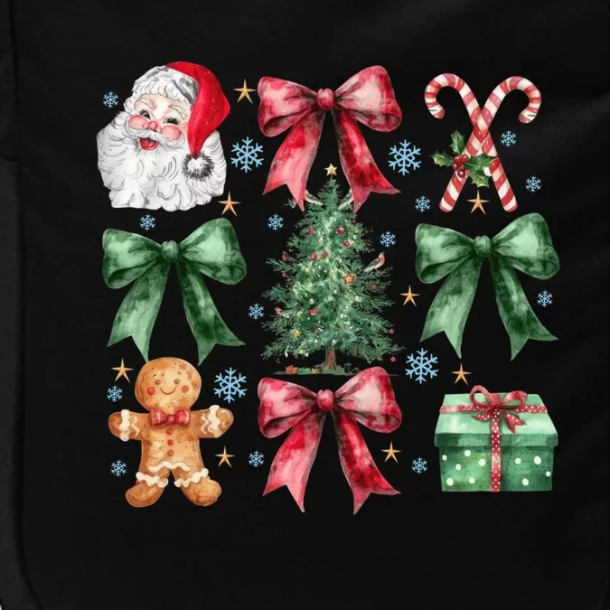 Coquette Bow Santa Christmas Tree Christmas Vibes Cool Gift Impact Tech Backpack