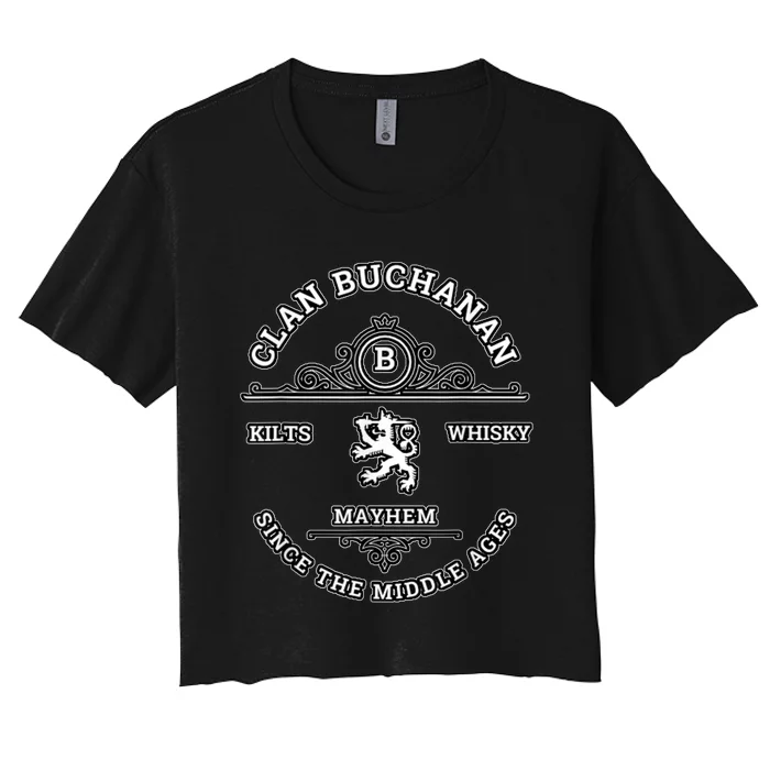 Clan Buchanan Scottish Kilt Highland Games Women's Crop Top Tee