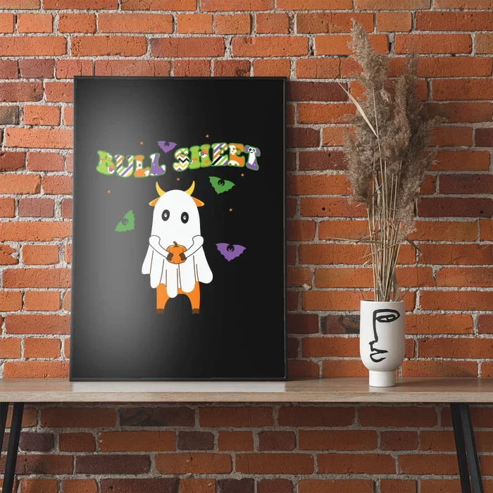 Cute Bull Sheet Western Halloween Gift Poster