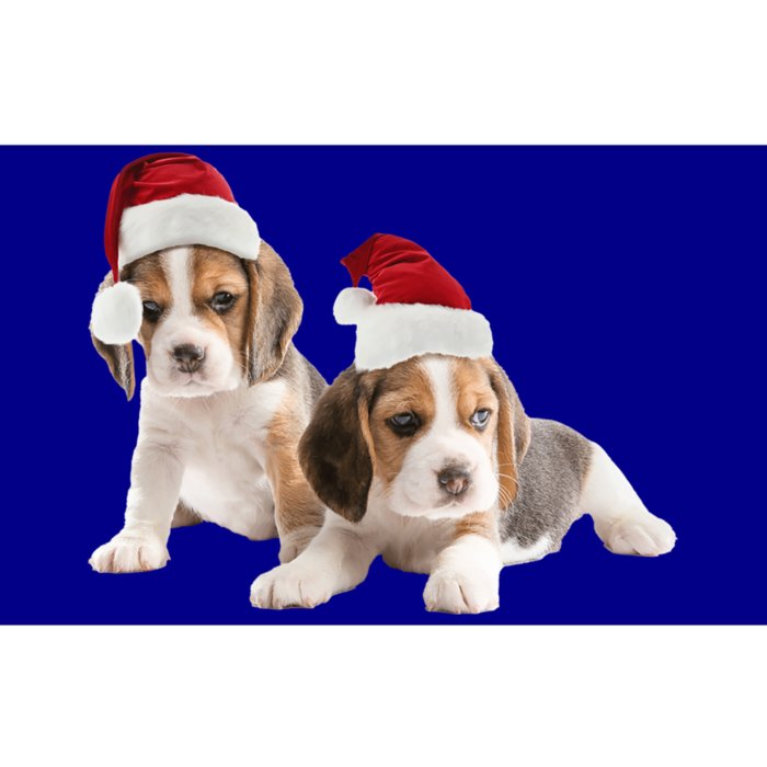 Cute Beagle Santa Hat Image Christmas Dog Dad Beagle Mom Gift Bumper Sticker