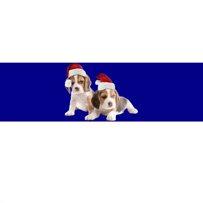 Cute Beagle Santa Hat Image Christmas Dog Dad Beagle Mom Gift Bumper Sticker