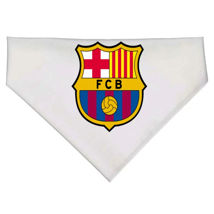 Cool Barcelona Soccer Jersey USA-Made Doggie Bandana