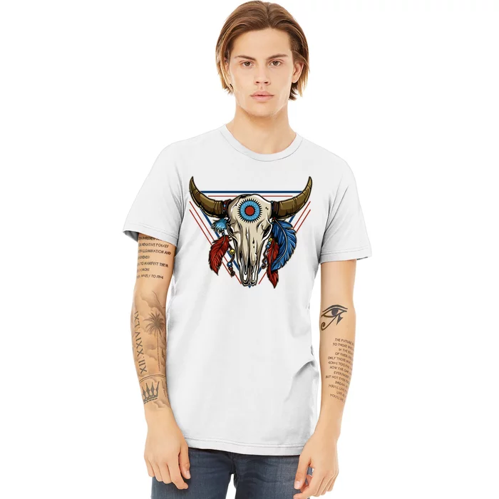 Classic Buffalo Skull Native American Tribe Totem Premium T-Shirt