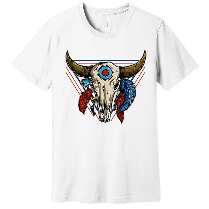 Classic Buffalo Skull Native American Tribe Totem Premium T-Shirt