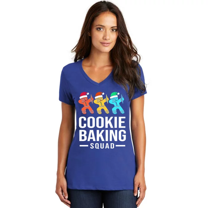 Cookie Baking Squad Christmas Cookie Baking Crew Gift Women's V-Neck T-Shirt