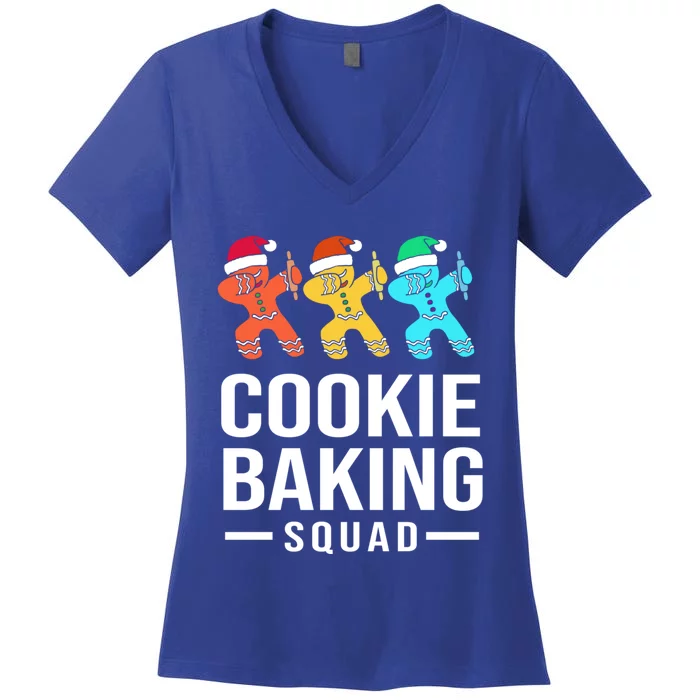 Cookie Baking Squad Christmas Cookie Baking Crew Gift Women's V-Neck T-Shirt