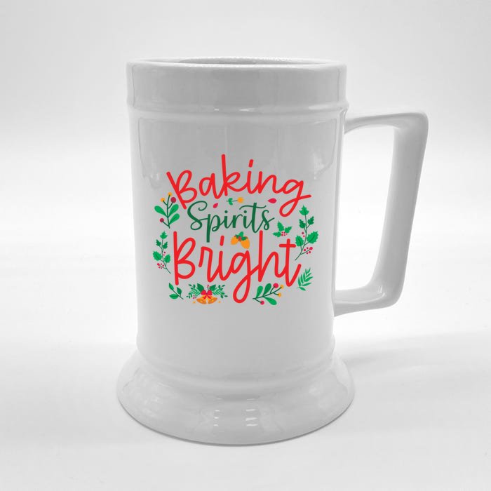 Christmas Baking Squad Matching Pajama Baking Spirits Bright Gift Front & Back Beer Stein