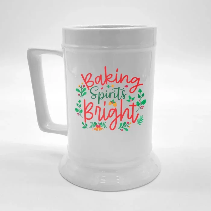 Christmas Baking Squad Matching Pajama Baking Spirits Bright Gift Front & Back Beer Stein