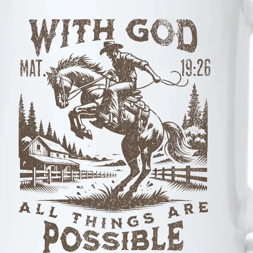 Cowboy Bible Scripture Verse Western Jesus For Faith Black Color Changing Mug