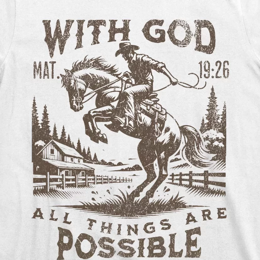 Cowboy Bible Scripture Verse Western Jesus For Faith T-Shirt