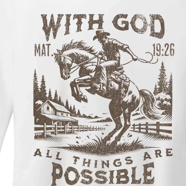 Cowboy Bible Scripture Verse Western Jesus For Faith Womens CVC Long Sleeve Shirt