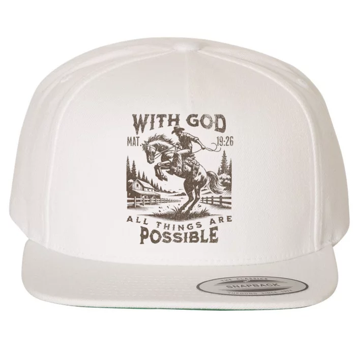 Cowboy Bible Scripture Verse Western Jesus For Faith Wool Snapback Cap