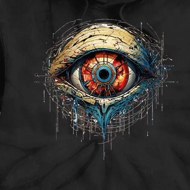 Comic Book Style Eyeball Tie Dye Hoodie