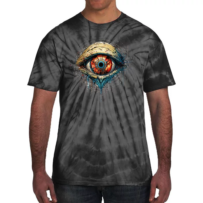 Comic Book Style Eyeball Tie-Dye T-Shirt