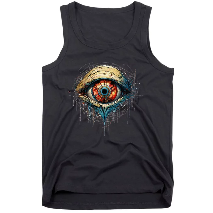 Comic Book Style Eyeball Tank Top