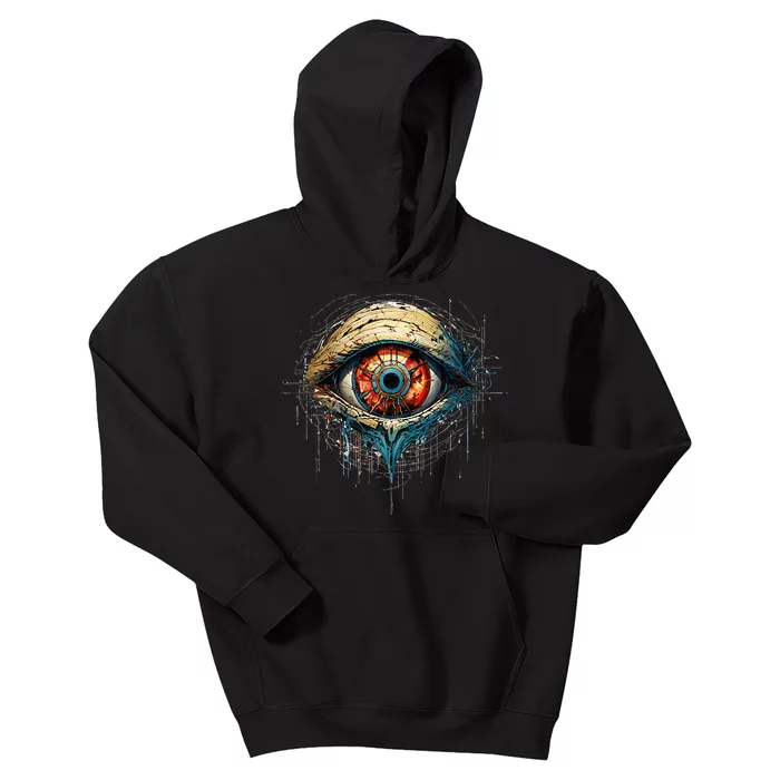 Comic Book Style Eyeball Kids Hoodie