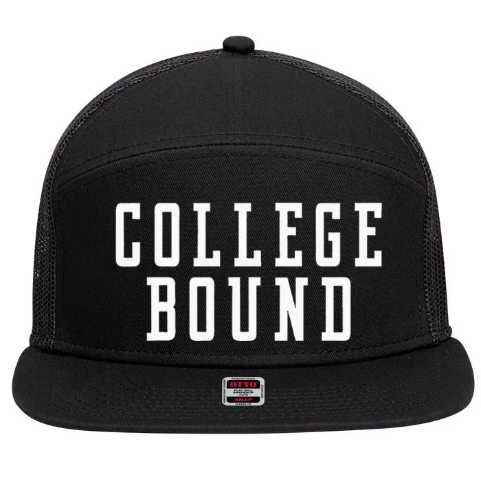 College Bound Student Announcement 7 Panel Mesh Trucker Snapback Hat