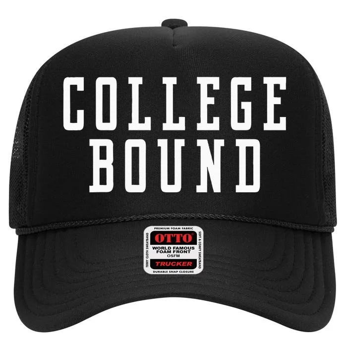 College Bound Student Announcement High Crown Mesh Trucker Hat