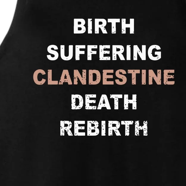 Clandestinerip Birth Suffering Clandestine Death Rebirth Ladies Tri-Blend Wicking Tank