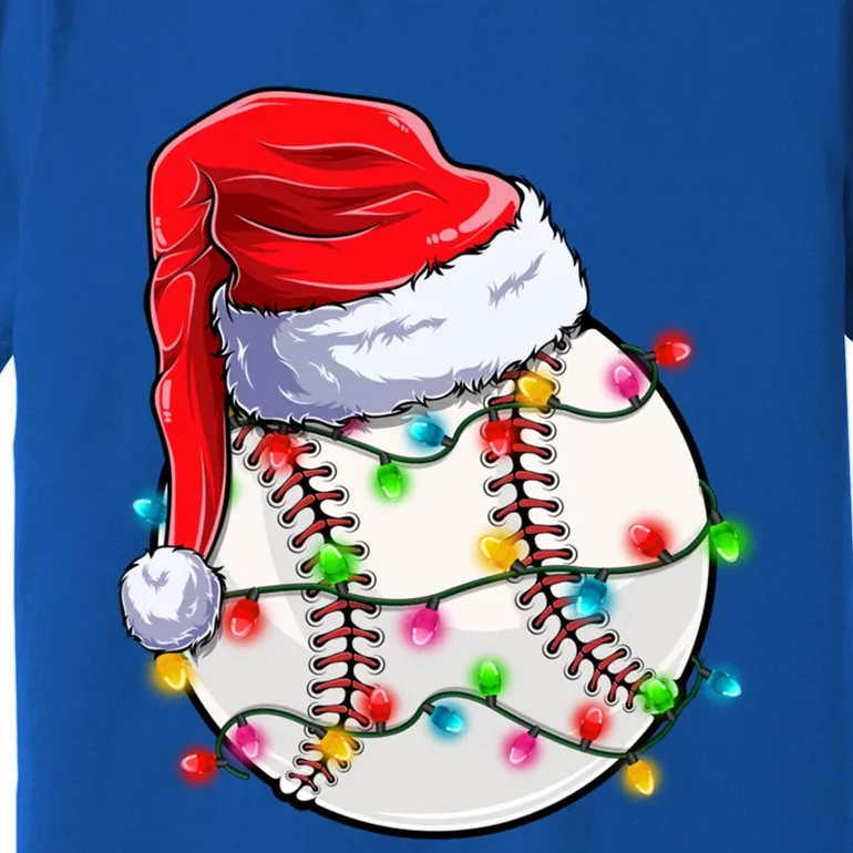 Christmas Baseball Santa Hat Funny Xmas Pajama Cute Gift Premium T-Shirt