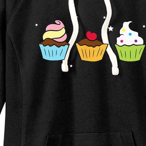 Cupcakes Baking Sweet Cupcakes Sweet Cupcake Baking Women's Fleece Hoodie