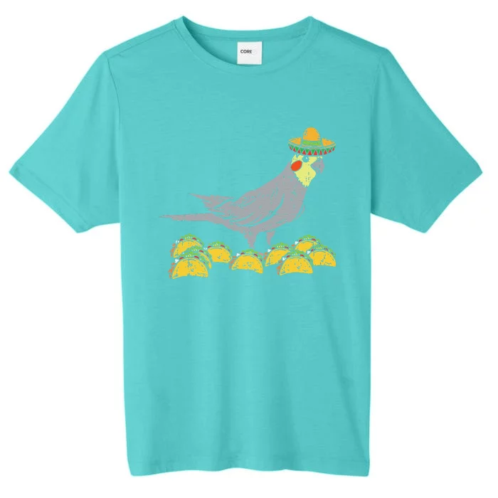 Cockatiel Bird Sombrero Tacos Cinco De Mayo Mexican ChromaSoft Performance T-Shirt