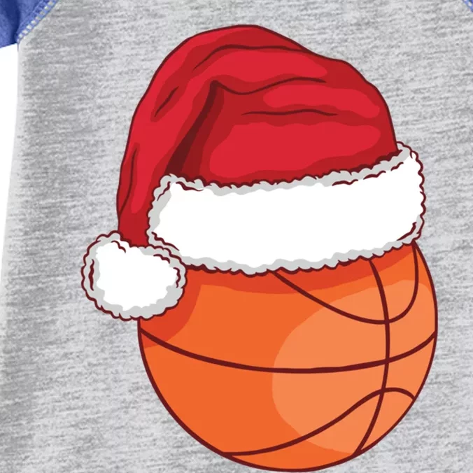 Christmas Basketball Santa Hat Xmas Basketball Ball Sports Great Gift Infant Baby Jersey Bodysuit