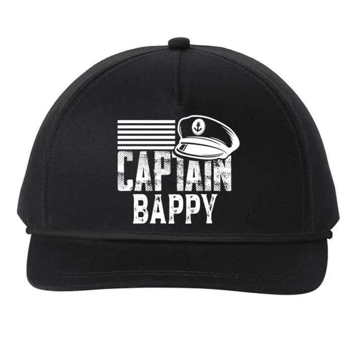 Captain Bappy Sailing Captain Hat Boat Owner Boating Sweatshirt Snapback Five-Panel Rope Hat