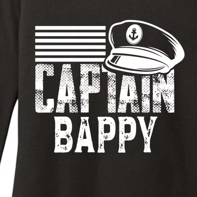 Captain Bappy Sailing Captain Hat Boat Owner Boating Sweatshirt Womens CVC Long Sleeve Shirt