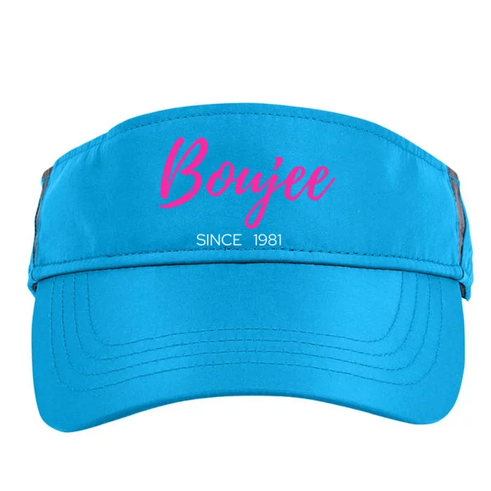 Classy Boujee Since 1981 Gift Adult Drive Performance Visor