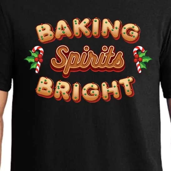 Cute Baking Spirits Bright Christmas Cookies Gift Pajama Set