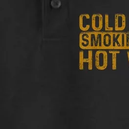 Cold Beer Smoking Grill Hotwife Husband Wife Bbq Joke Dry Zone Grid Performance Polo