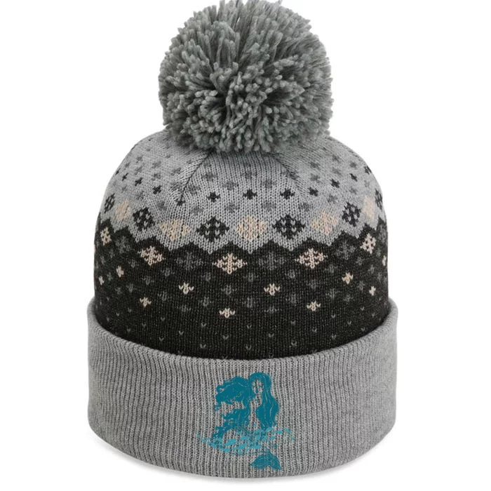 Cute Boho Space Galaxy Mermaid The Baniff Cuffed Pom Beanie