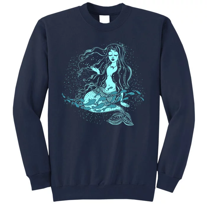 Cute Boho Space Galaxy Mermaid Tall Sweatshirt