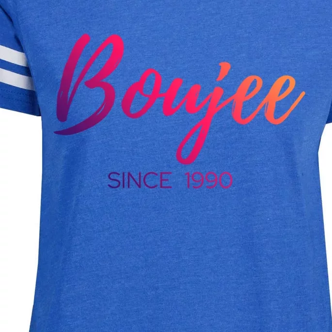 Classy Boujee Since 1990 Gift Enza Ladies Jersey Football T-Shirt