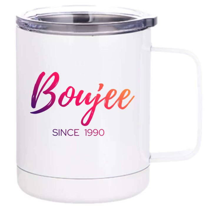 Classy Boujee Since 1990 Gift Front & Back 12oz Stainless Steel Tumbler Cup