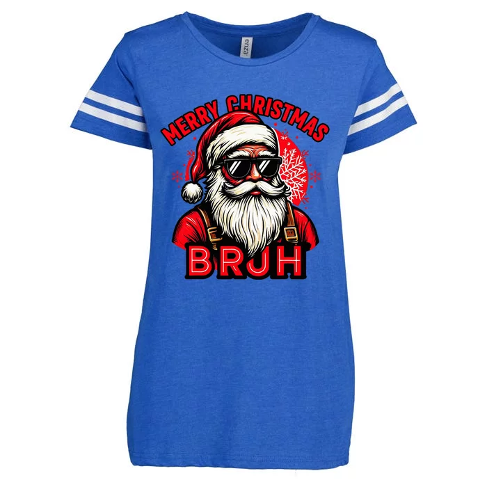 Christmas Bruh Santa Family Matching Enza Ladies Jersey Football T-Shirt